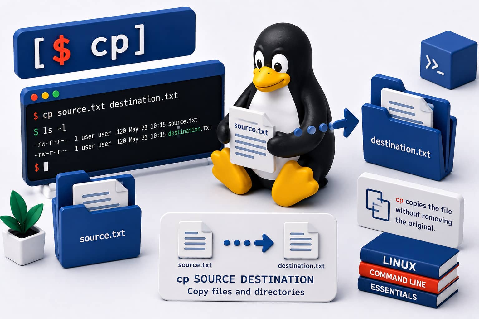 Linux commando: cp