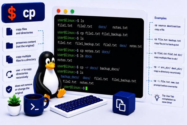 Linux command: cp