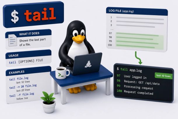 Linux command: tail