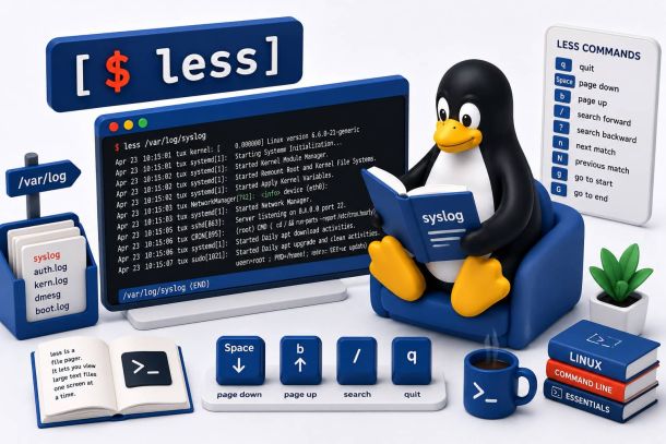 Linux commando: less