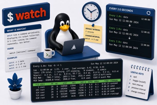 Linux commando: watch