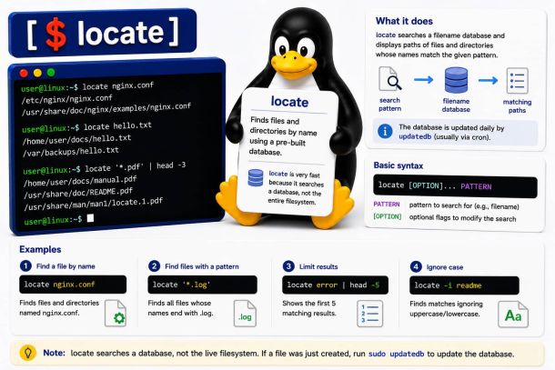 Linux commando: locate