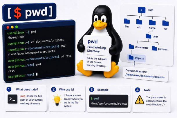 Linux commando: pwd