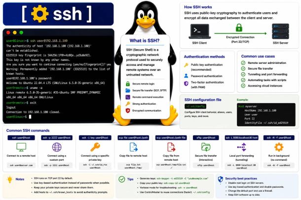Linux commando: ssh