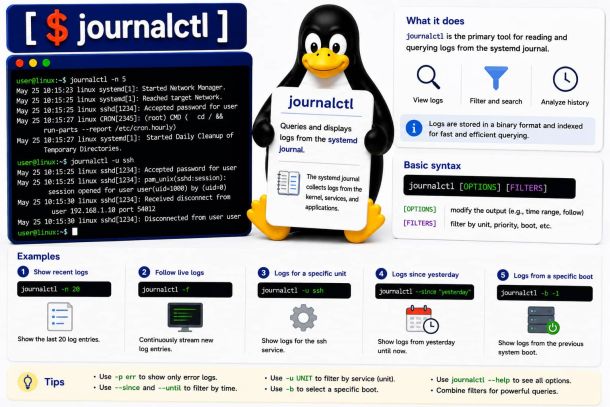 Linux commando: journalctl