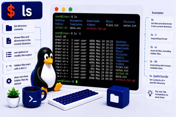 Linux command: ls